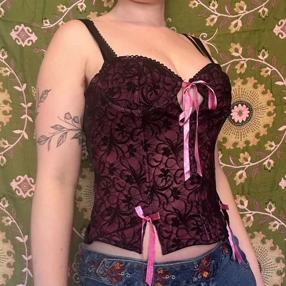 Sexy coquette alt lace corset bustier - Picture 2 of 9